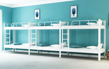 3连6人位-内梯-双层钢架床-MR-36N-S-001 3连6人位-内梯-双层钢架床-MR-36N-S-001