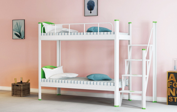 单连2人位-中梯-双层钢架床-MR-D2Z-S-002 单连2人位-中梯-双层钢架床-MR-D2Z-S-002